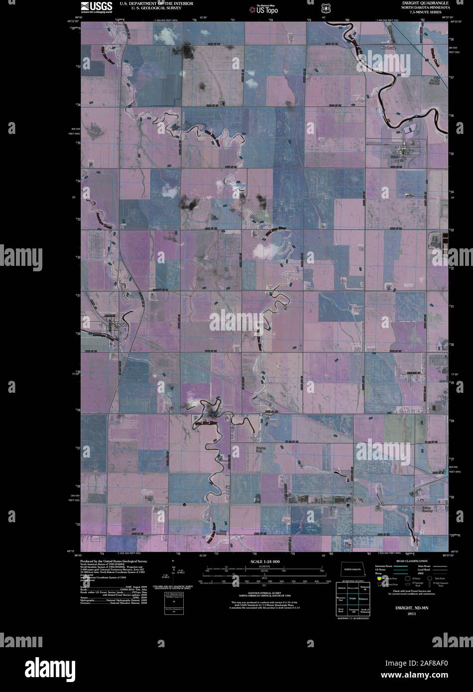 Map of dwight north dakota hires stock photography and images Alamy