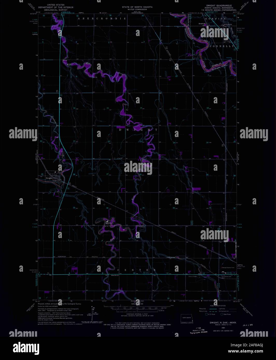 Map of dwight north dakota hi-res stock photography and images - Alamy