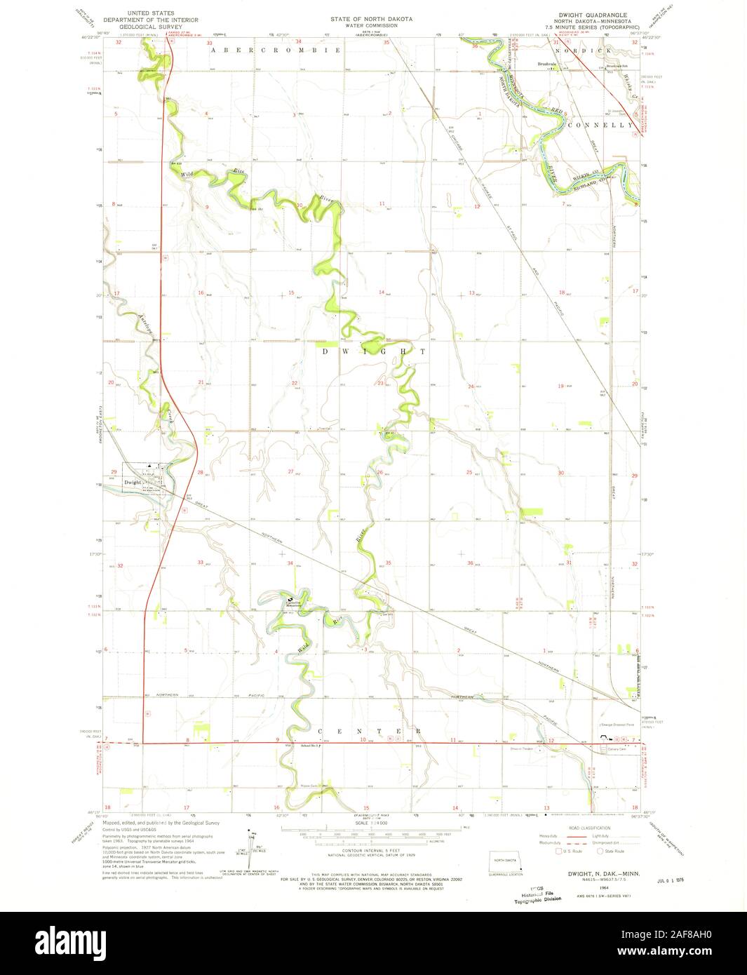 Map of dwight north dakota Cut Out Stock Images & Pictures - Alamy
