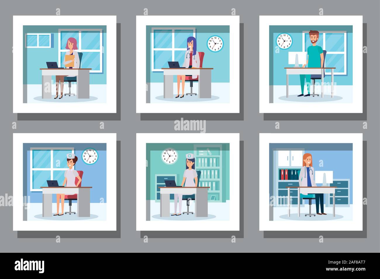 bundle of medical people in the workplace Stock Vector Image & Art - Alamy
