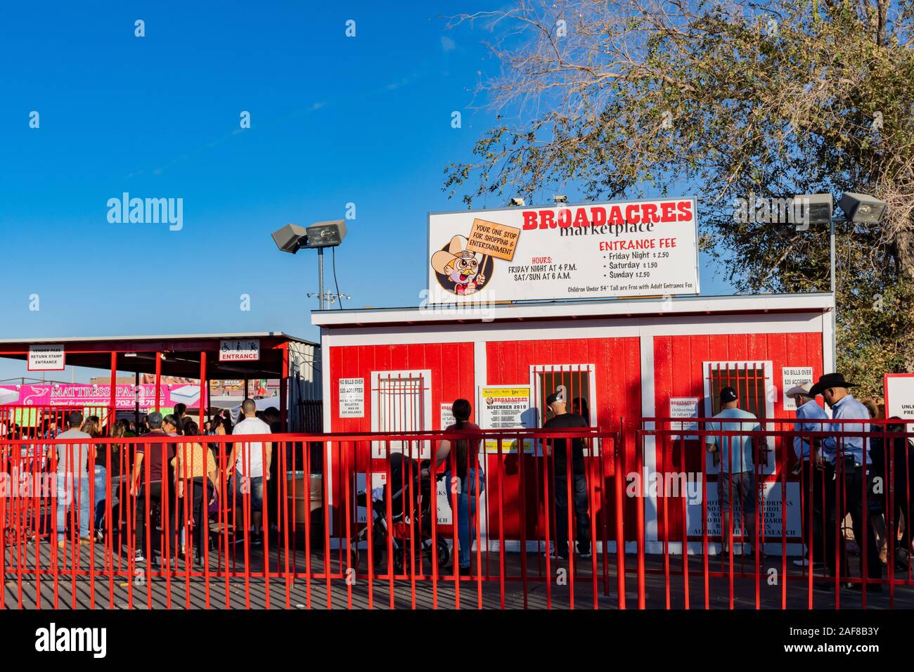 Las Vegas, NOV 19:  Ticket booth of a Mexican style Marketplace on NOV 19, 2019 at Las Vegas, Nevada Stock Photo