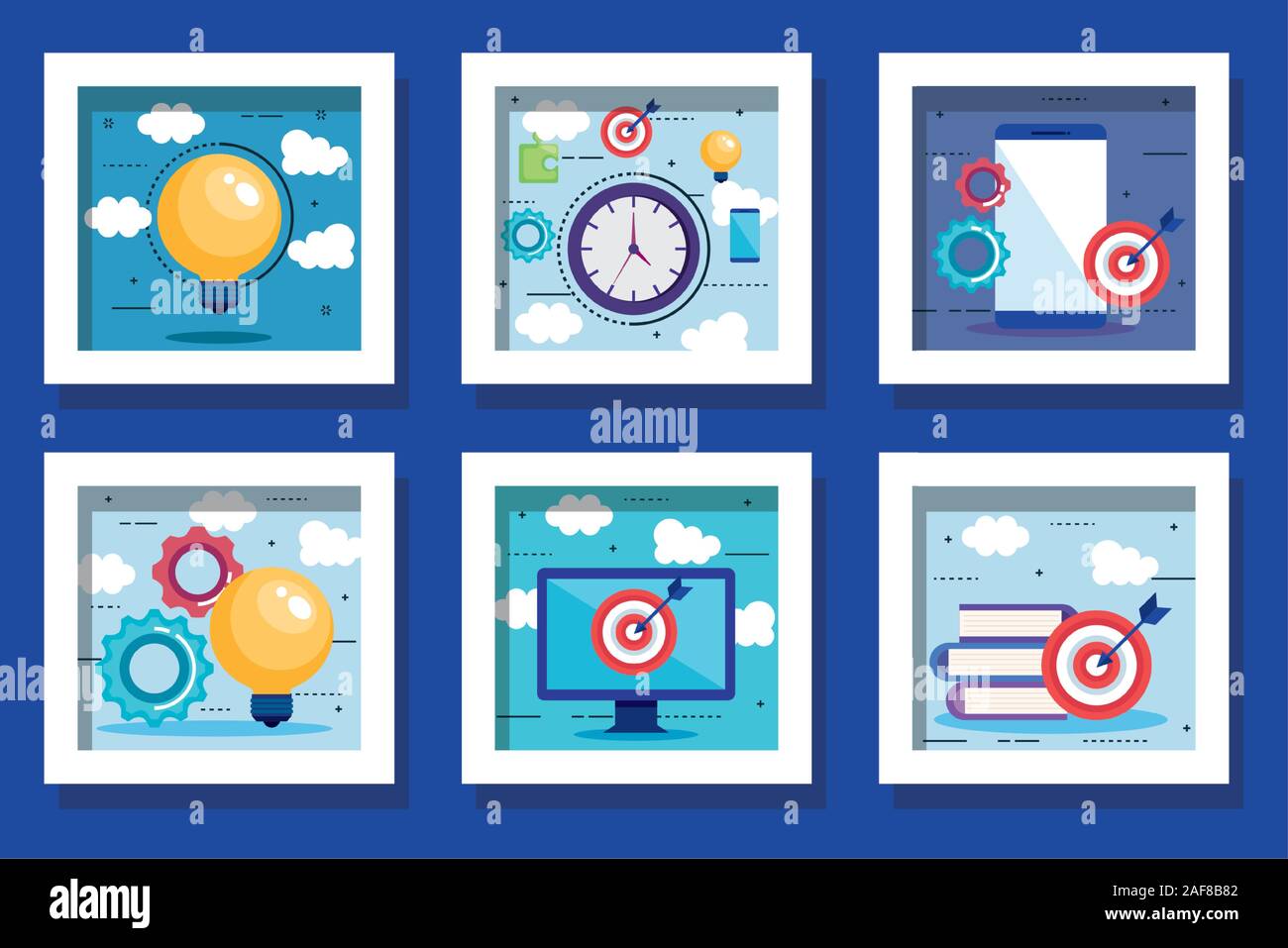 bundle of teamwork set icons Stock Vector Image & Art - Alamy