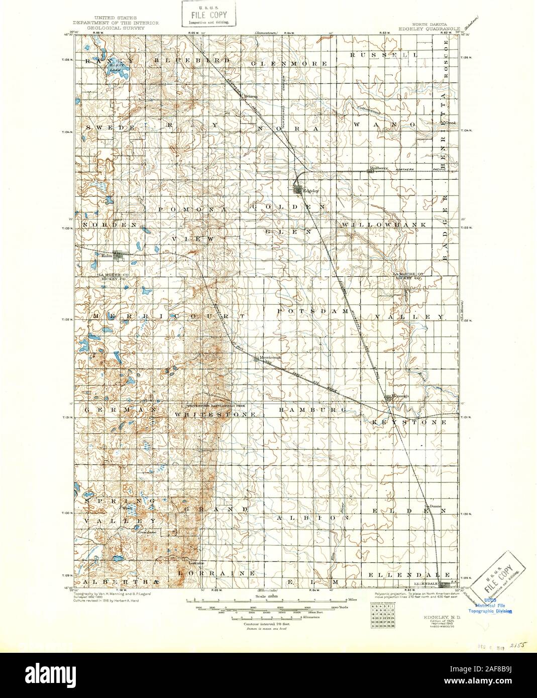 Edgeley north dakota map hires stock photography and images Alamy