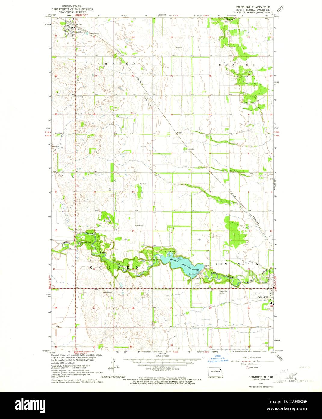 Map of edinburg north dakota hires stock photography and images Alamy