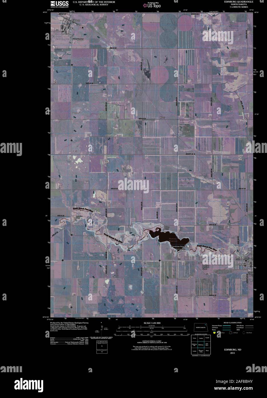 Map of edinburg north dakota hires stock photography and images Alamy