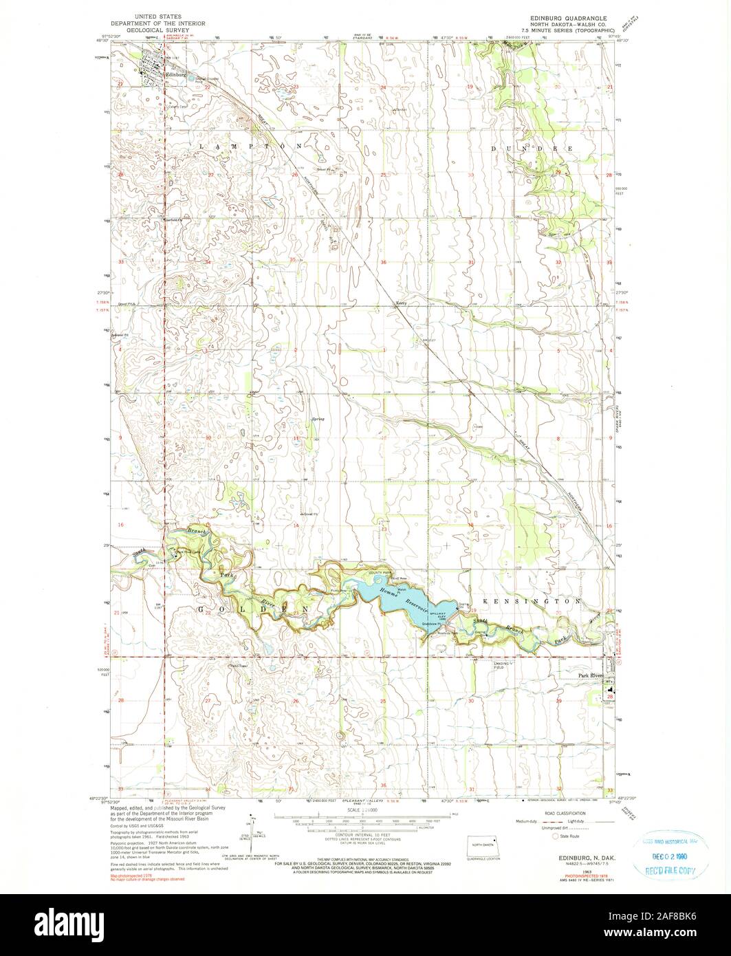 Map of edinburg north dakota hires stock photography and images Alamy