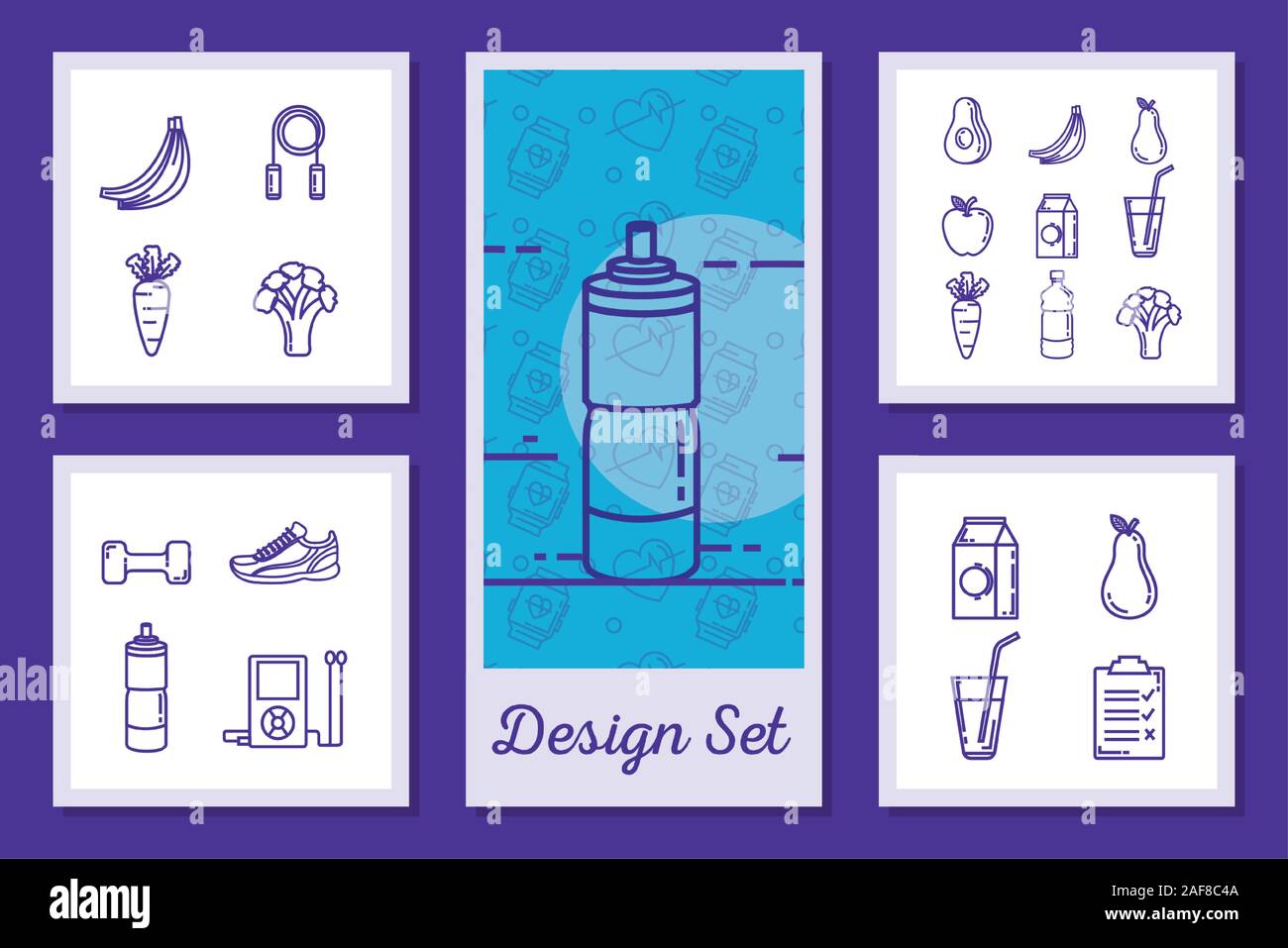 designs set of lifestyle healthy and icons Stock Vector Image & Art - Alamy