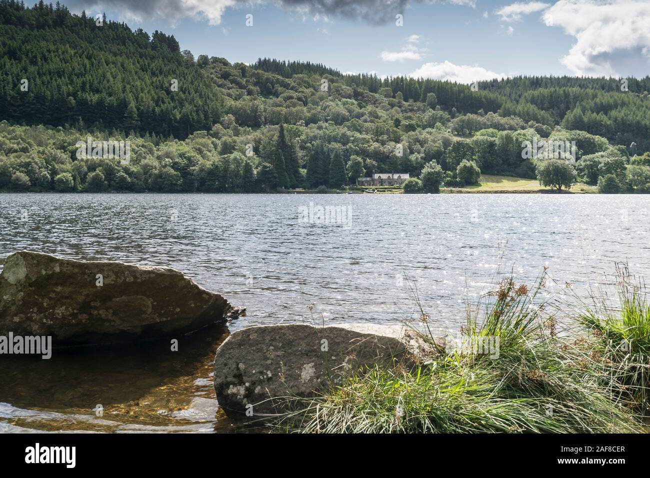 Llyn Crafnant near Llanrwst in the Snowdonia National Park in North Wales Stock Photo