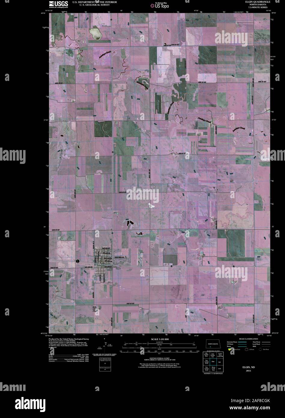 Map of elgin north dakota hires stock photography and images Alamy