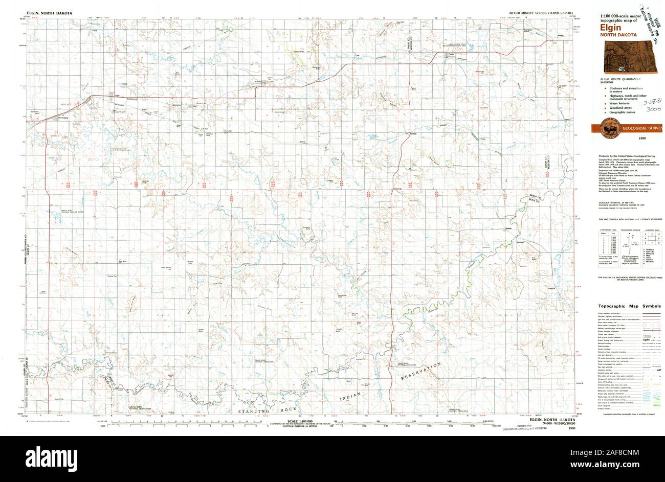 Elgin north dakota map hires stock photography and images Alamy