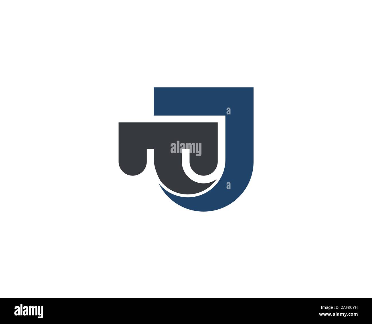 initial letter M J E 3 anagram logo Stock Vector