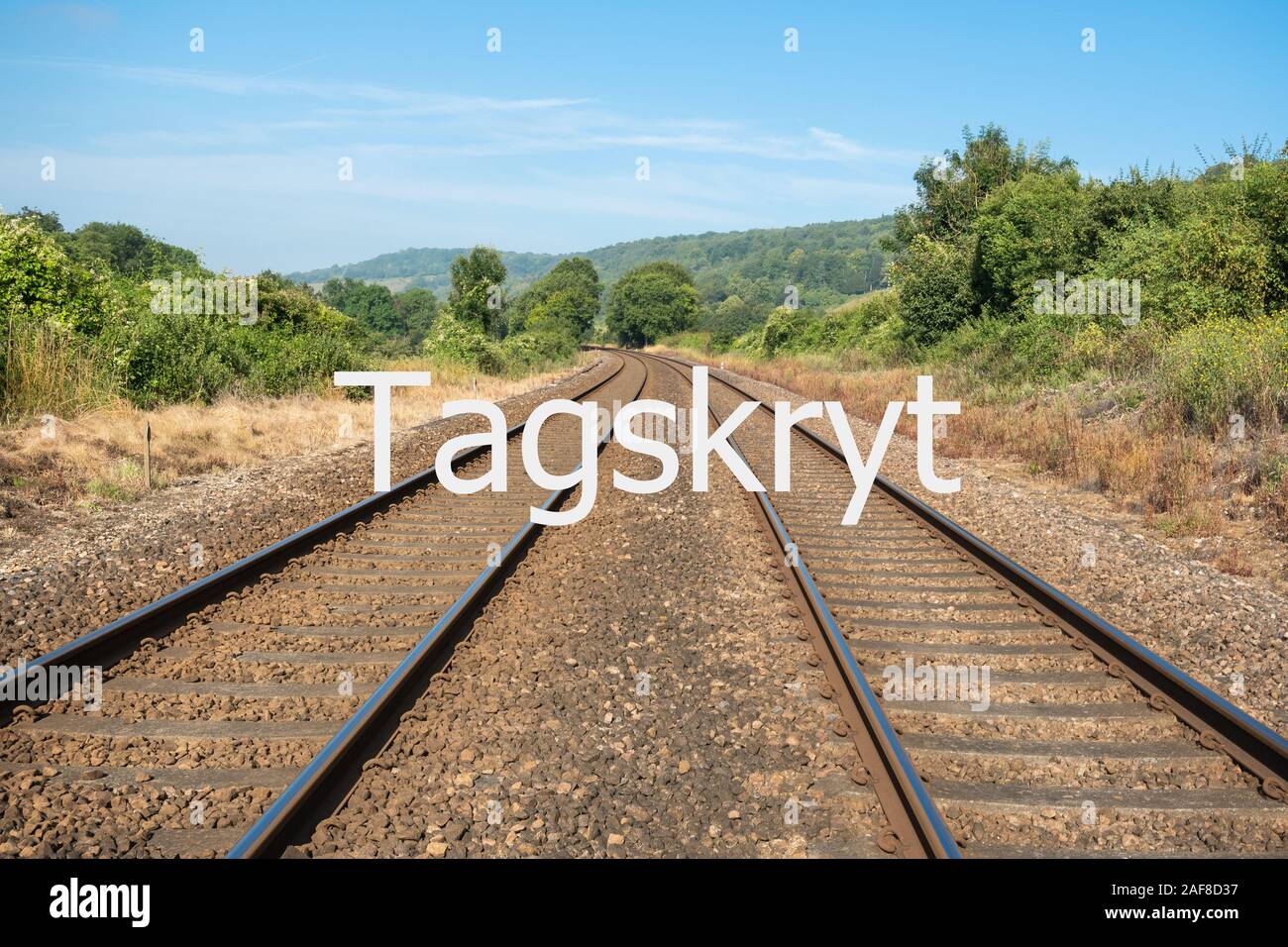 Tagskryt (Swedish for train bragging) concept image - using trains instead of flying for reduced carbon footprint travel Stock Photo