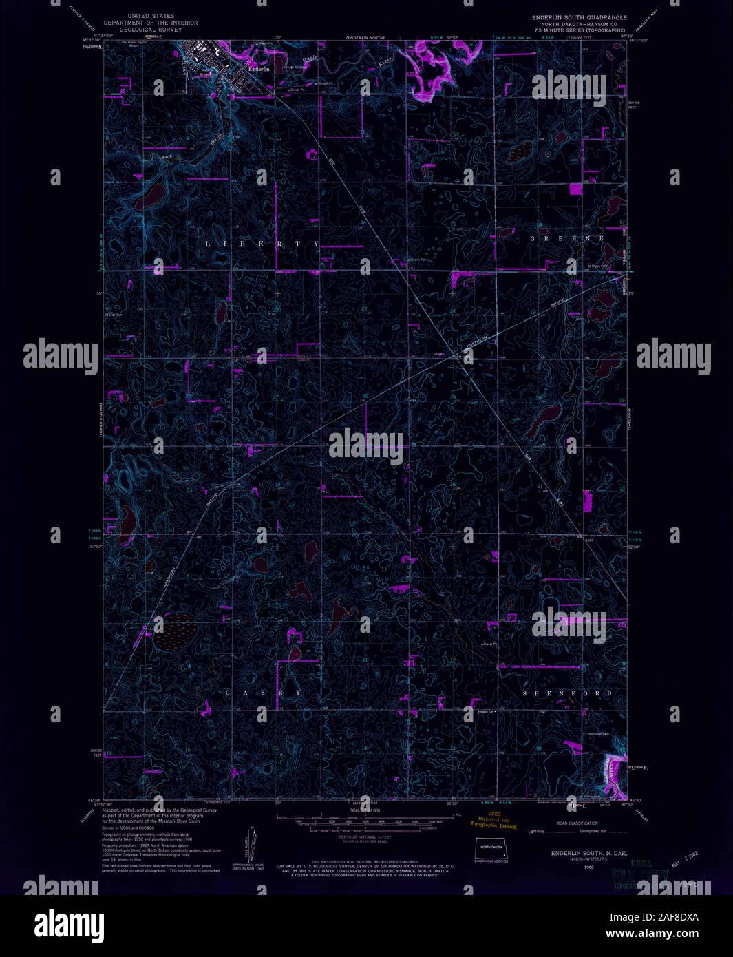 Map of enderlin hires stock photography and images Alamy