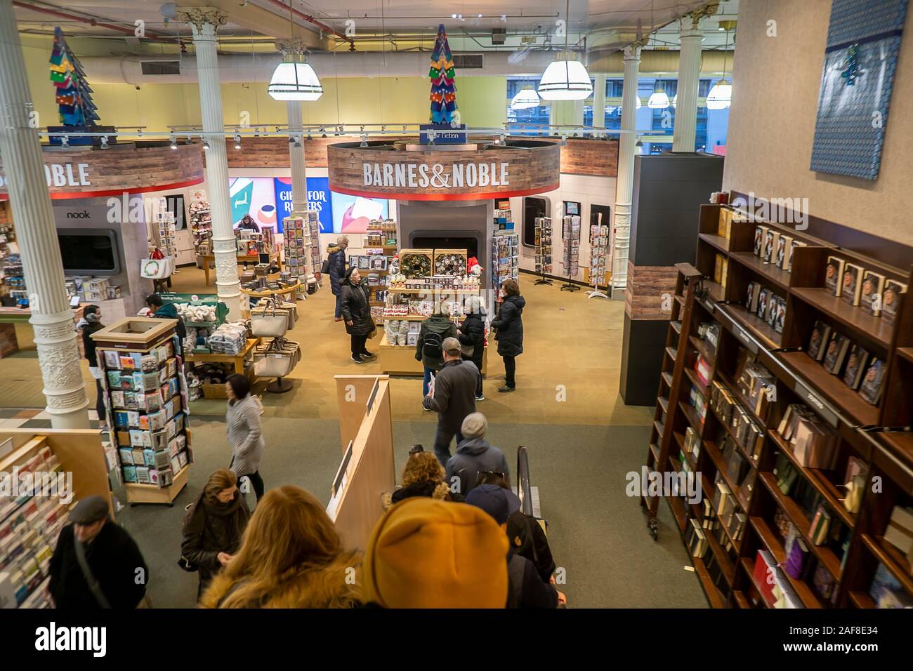 A Barnes & Noble bookstore off of Union Square in New York is seen on Saturday, December 7, 2019. (© Richard B. Levine) Stock Photo
