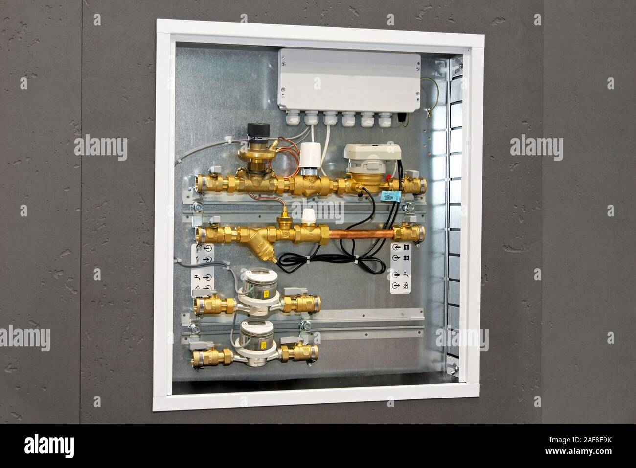 Home pipes for heating with electronic control Stock Photo Alamy