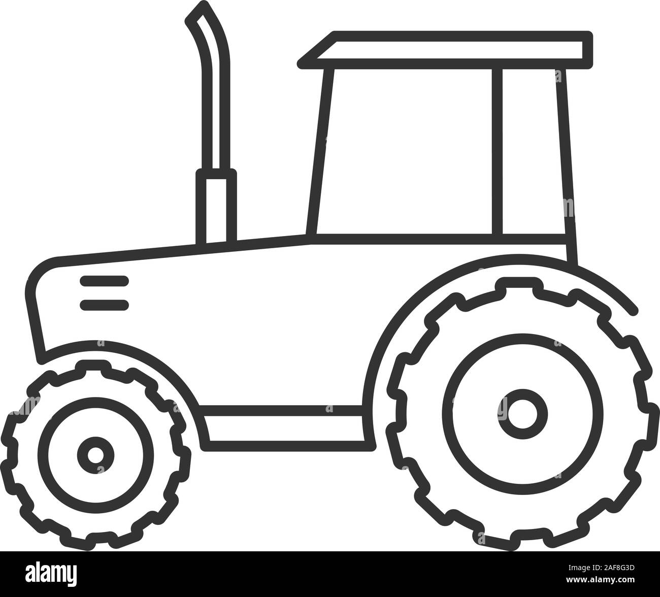 Tractor linear icon. Agricultural implement. Thin line illustration ...