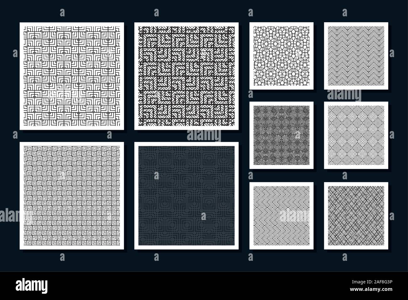 bundle of patterns geometric set Stock Vector Image & Art - Alamy