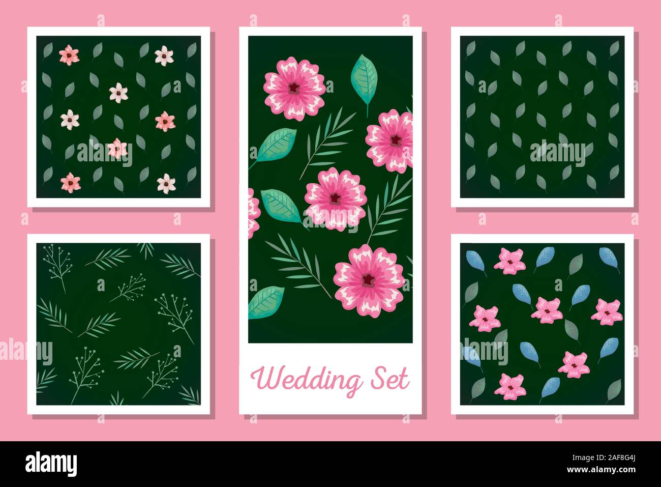 set of flowers for decoration wedding Stock Vector Image & Art - Alamy