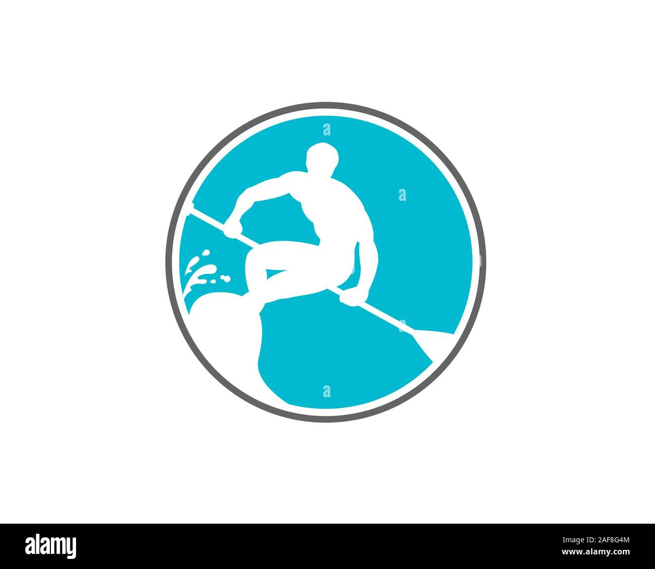 paddleboarding icon 1 Stock Vector