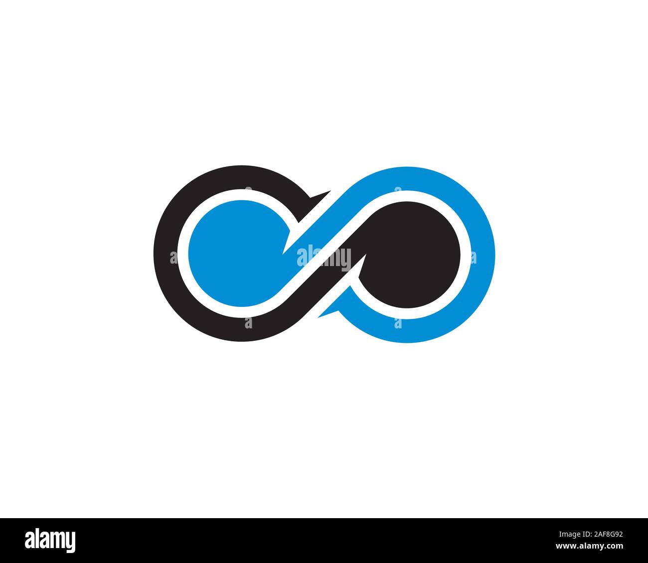 simple infinity symbol in modern and geometric style Stock Vector