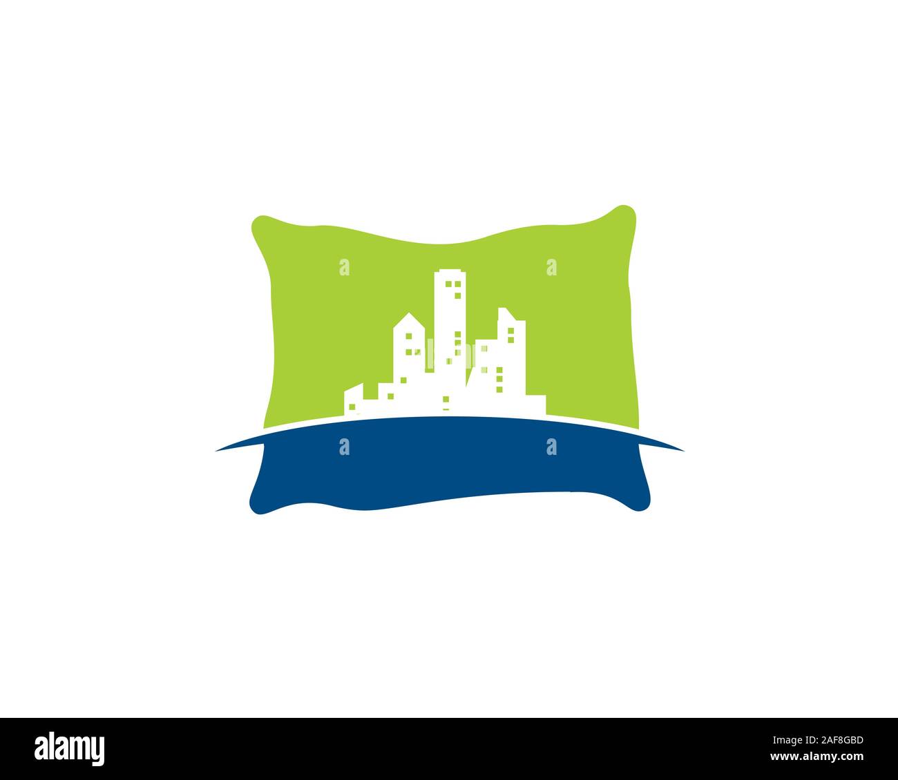 city pillow travel agency logo Stock Vector