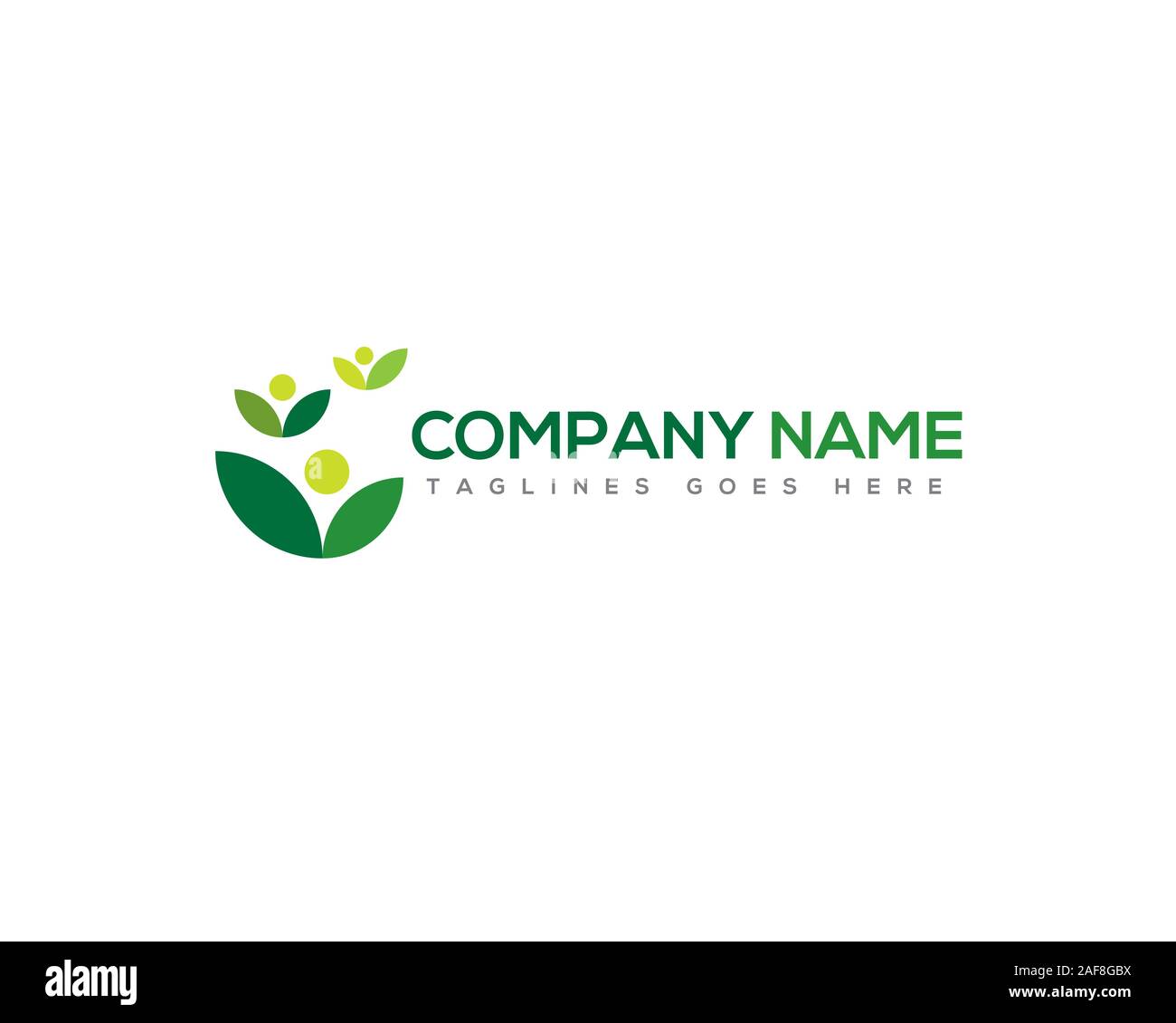 flower leaf company logo Stock Vector