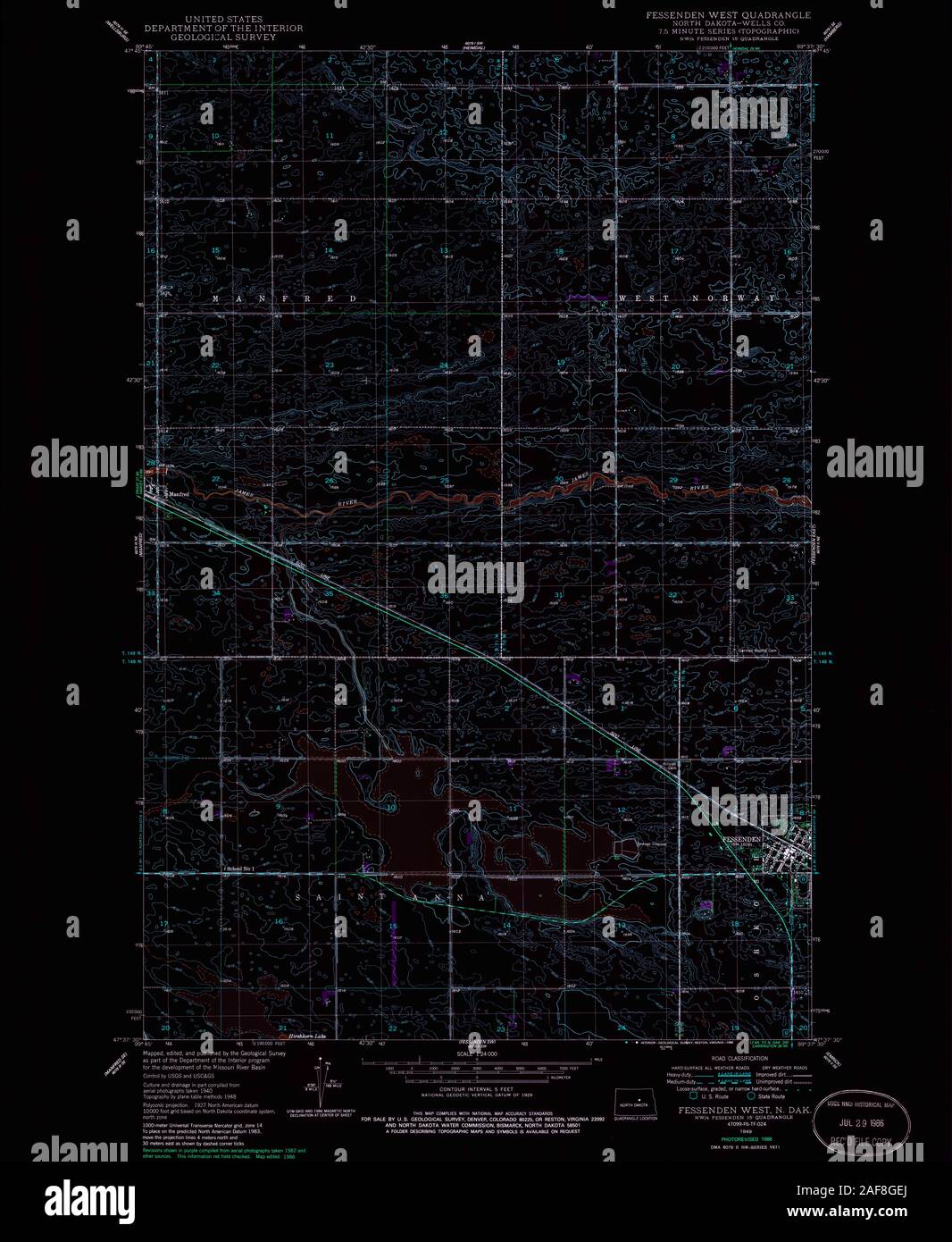 Map of fessenden north dakota hires stock photography and images Alamy