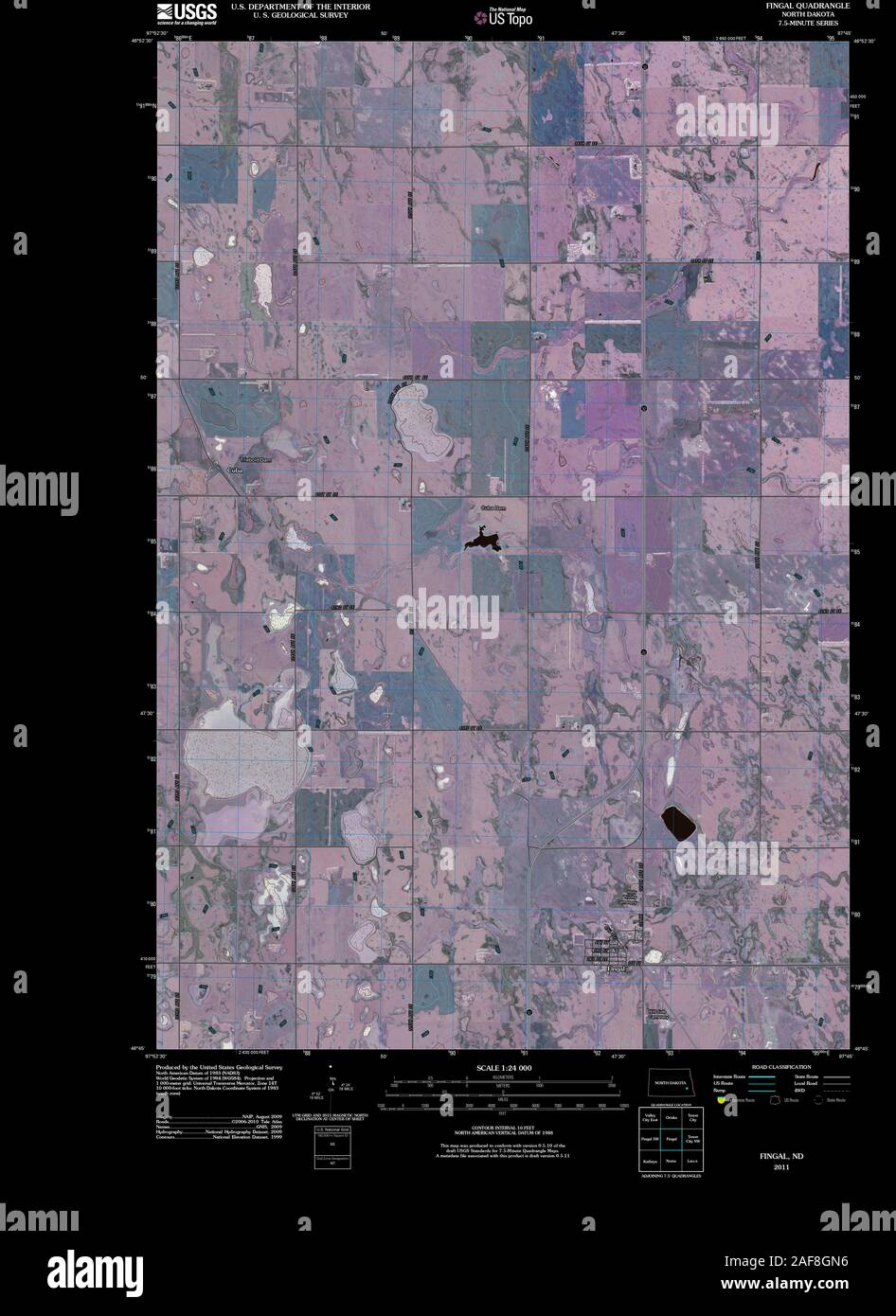 Map of fingal north dakota hires stock photography and images Alamy