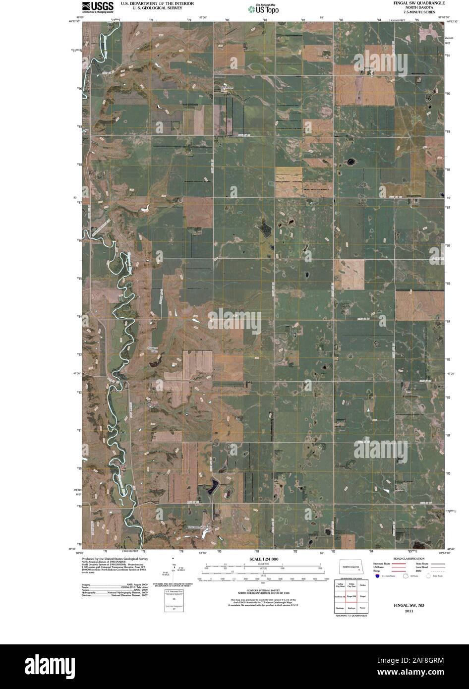 Map of fingal north dakota hires stock photography and images Alamy