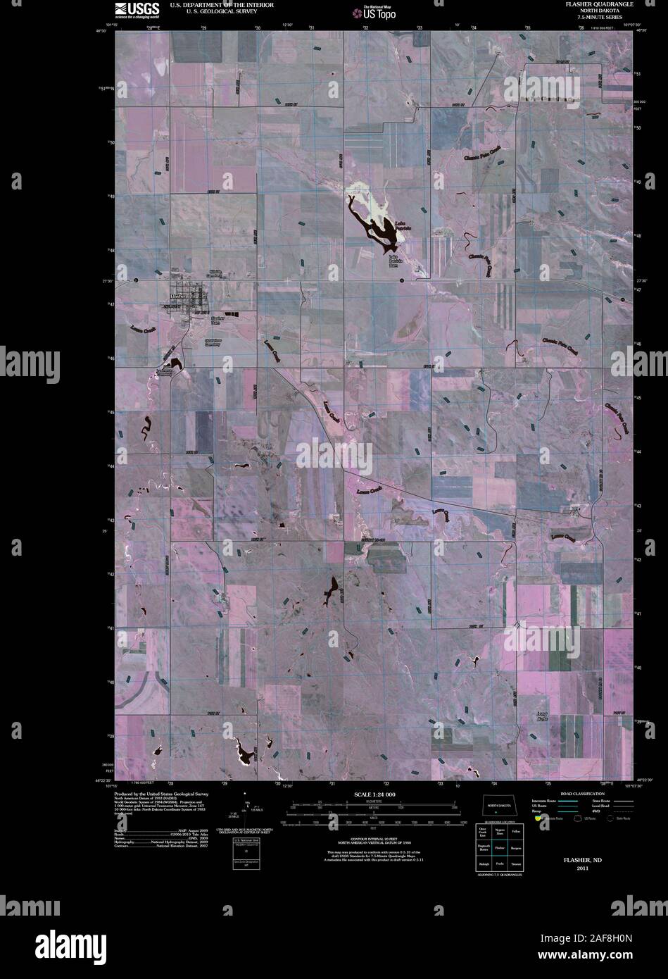 Map of flasher north dakota hires stock photography and images Alamy