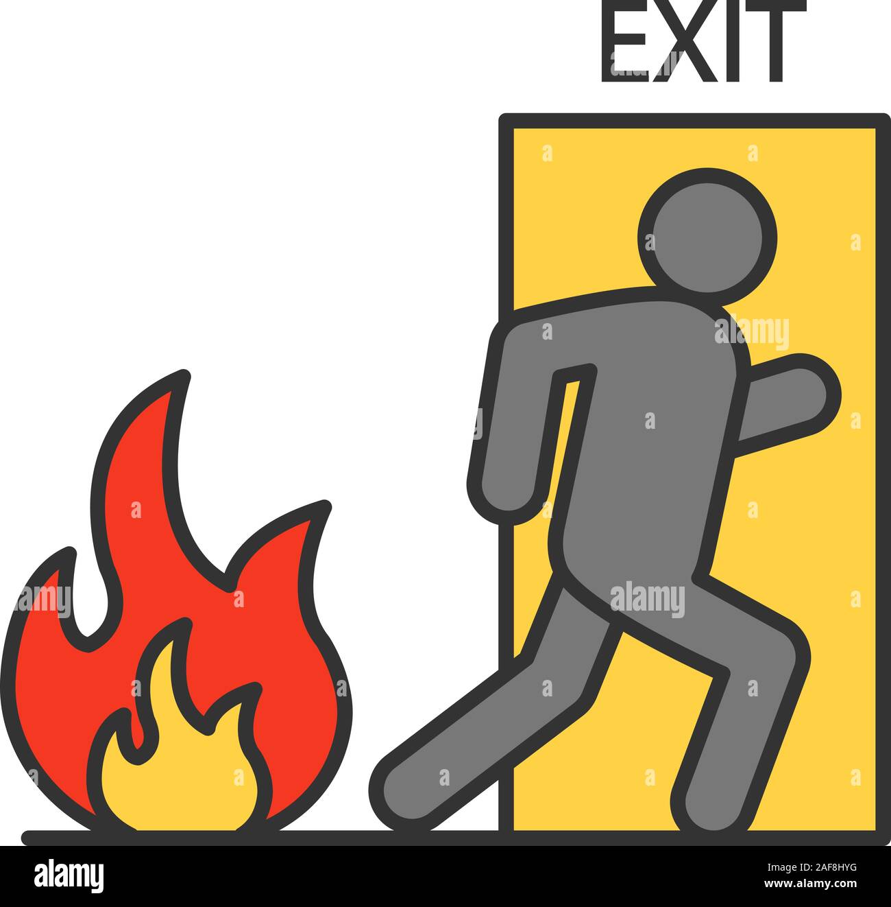 Fire Evacuation Plan Cartoon