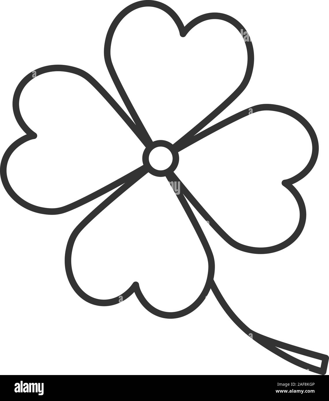 Clover silhouette sign good luck Royalty Free Vector Image, lucky sign 