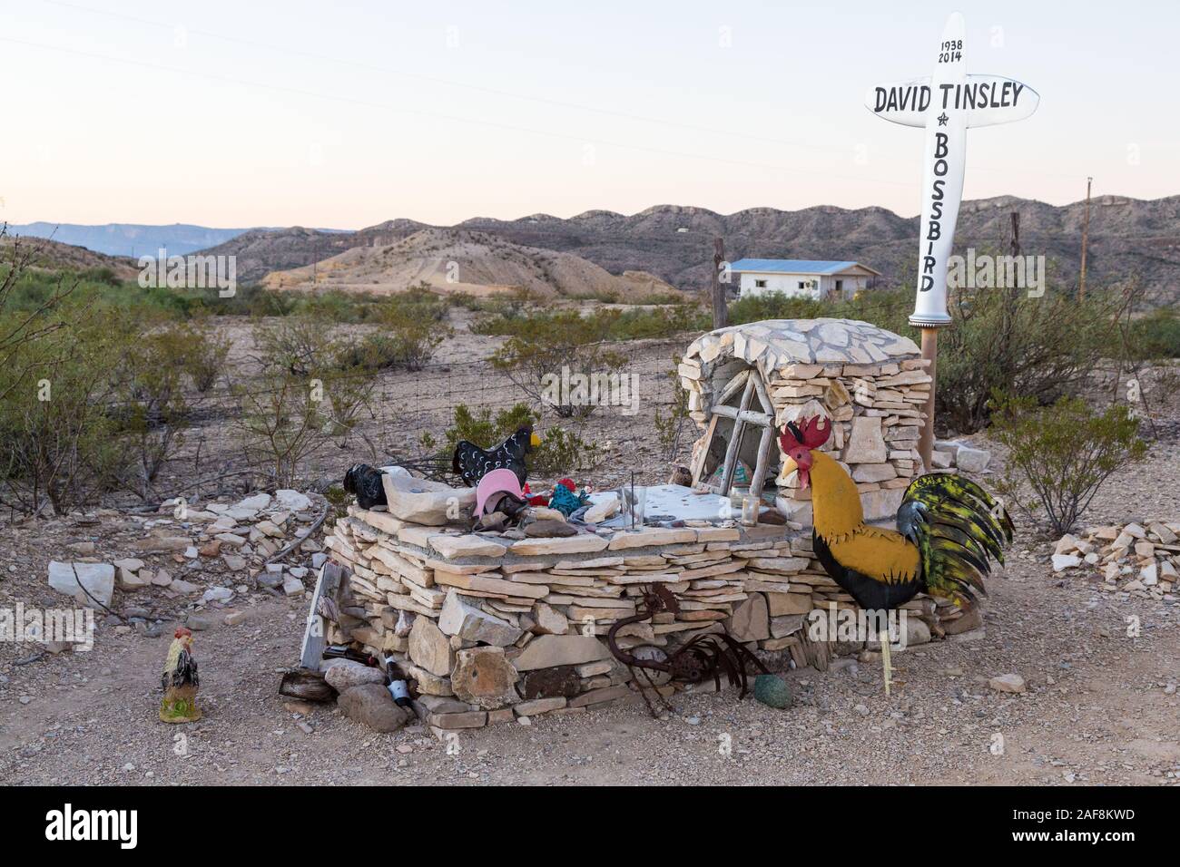 Terlingua, Texas. Grave of Bossbird David, in Terlingua Cemetery