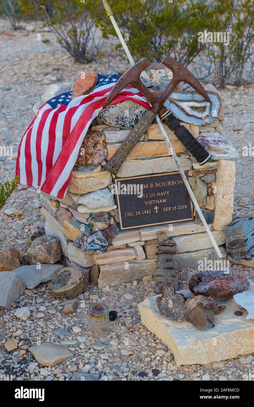 Terlingua, Texas. Viet Nam Veteran's Grave in Terlingua Cemetery