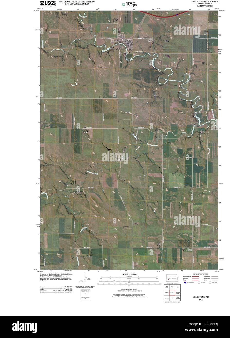 Gladstone North Dakota Map Map Of Gladstone Cut Out Stock Images & Pictures - Alamy