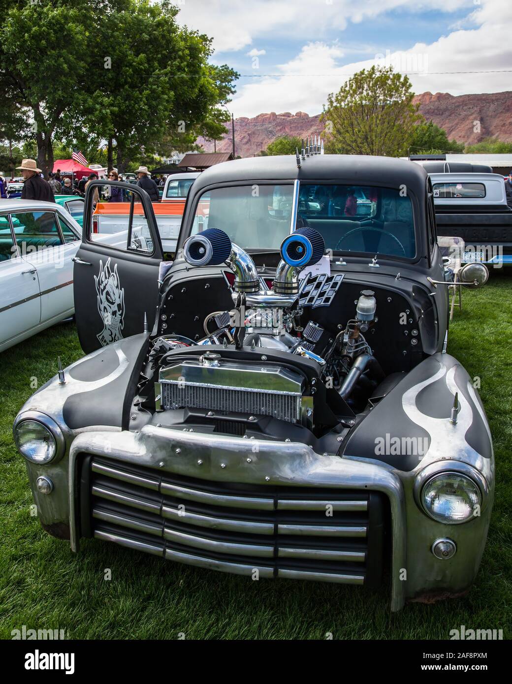 A highly modified custombuilt 1953 GMC Pickup Truck in the Moab April