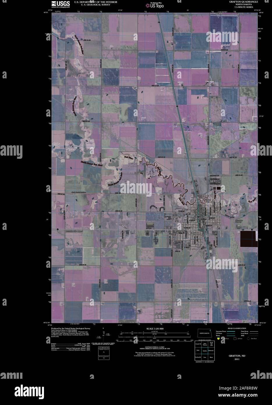 Map of grafton north dakota hires stock photography and images Alamy