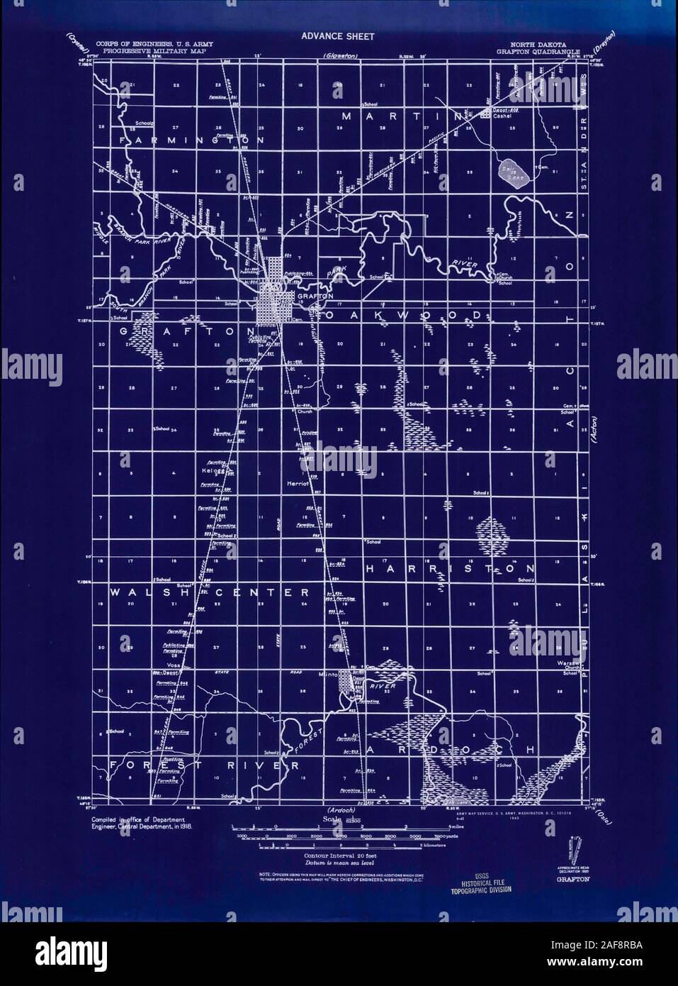 Map of grafton north dakota hires stock photography and images Alamy