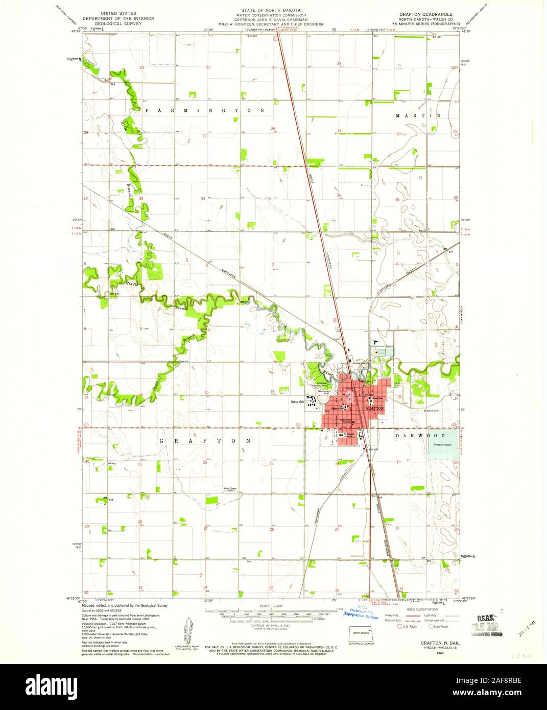 Map of grafton north dakota hires stock photography and images Alamy