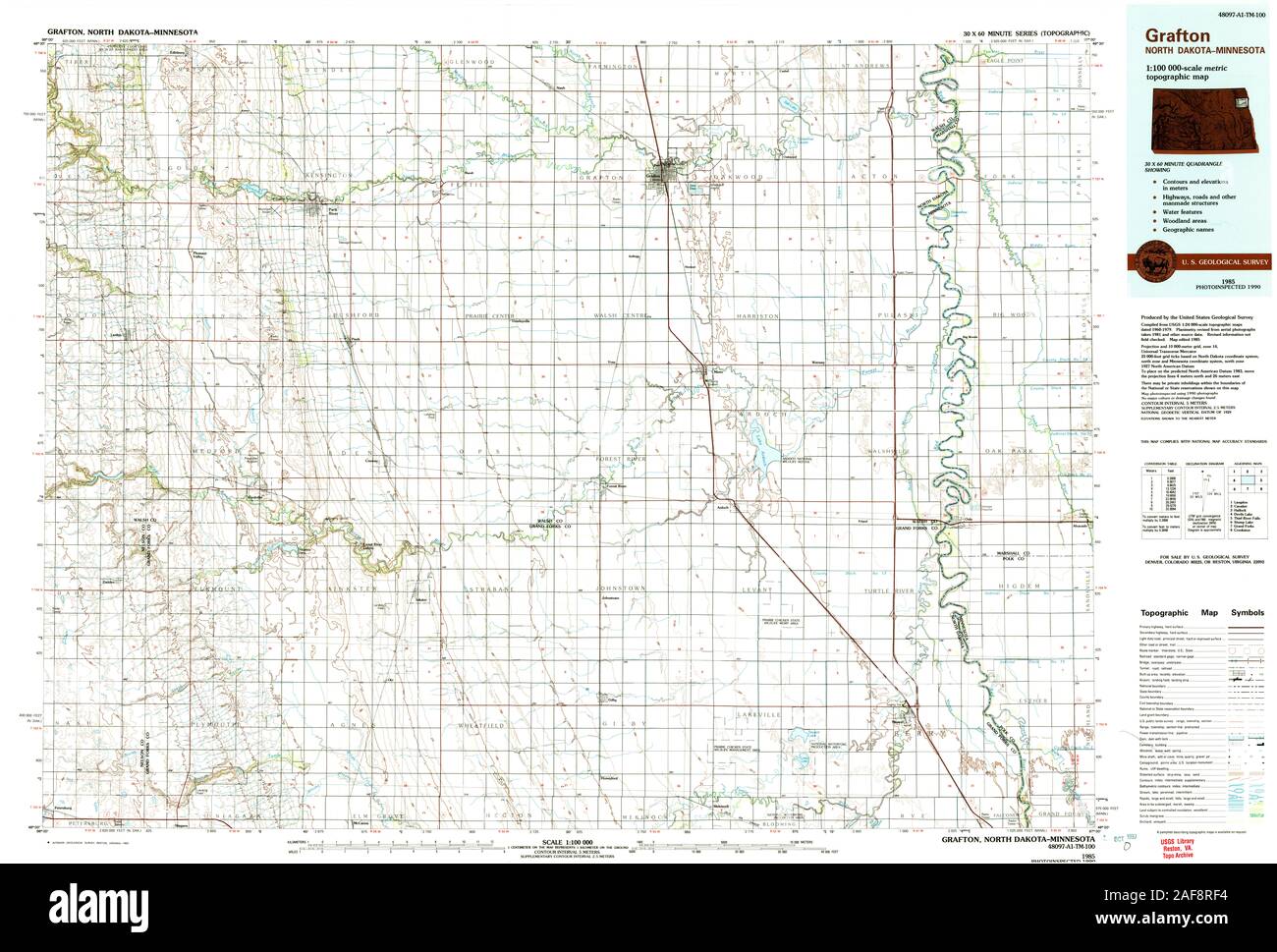 Map of grafton north dakota hires stock photography and images Alamy
