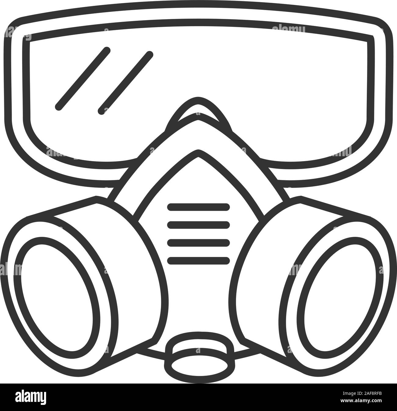 Respirator linear icon. Gas mask. Pest control equipment. Thin line