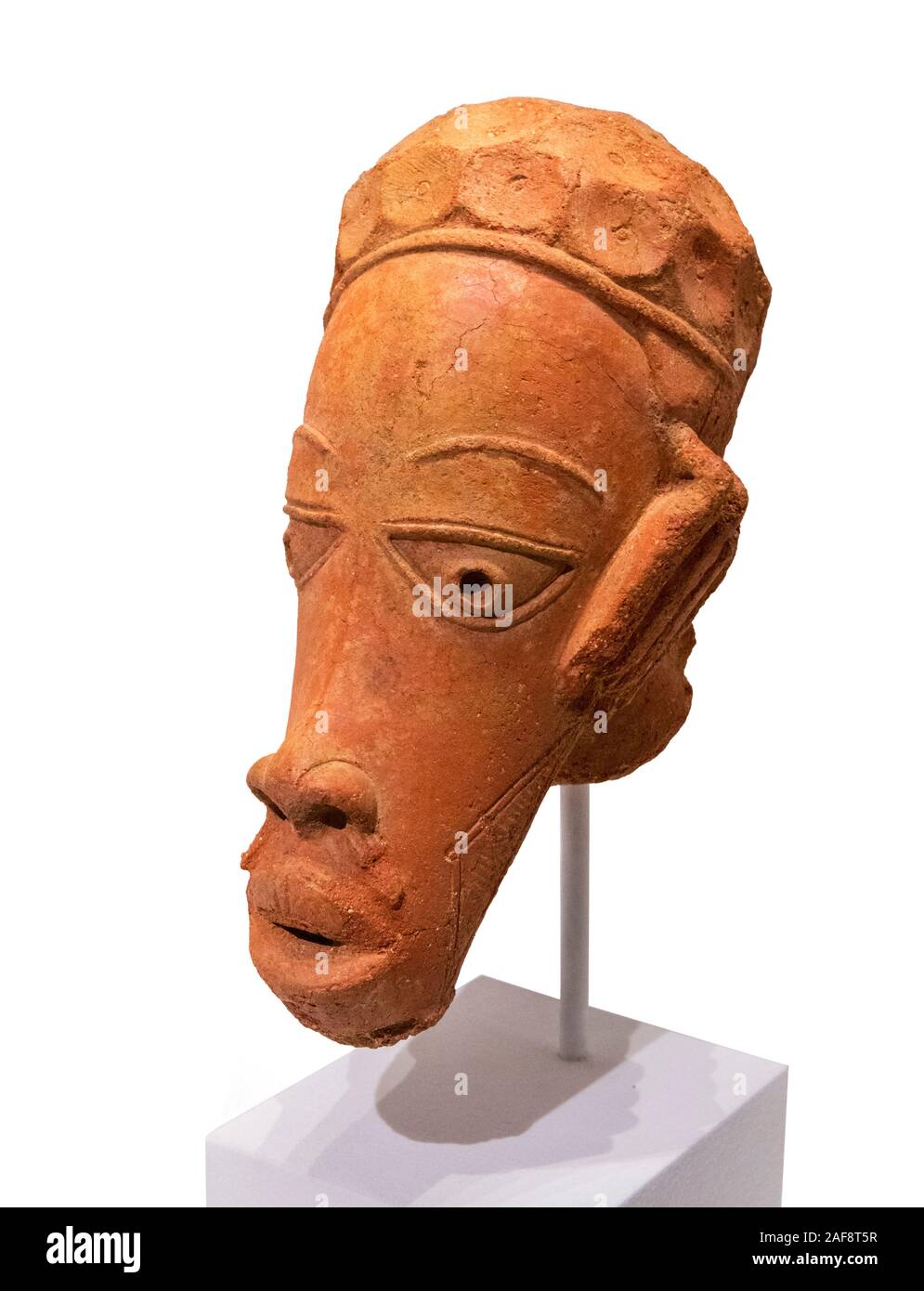African art. Terracotta Head, 600 BC-AD 250, Guinea Coast, Nigeria, Nok region Stock Photo