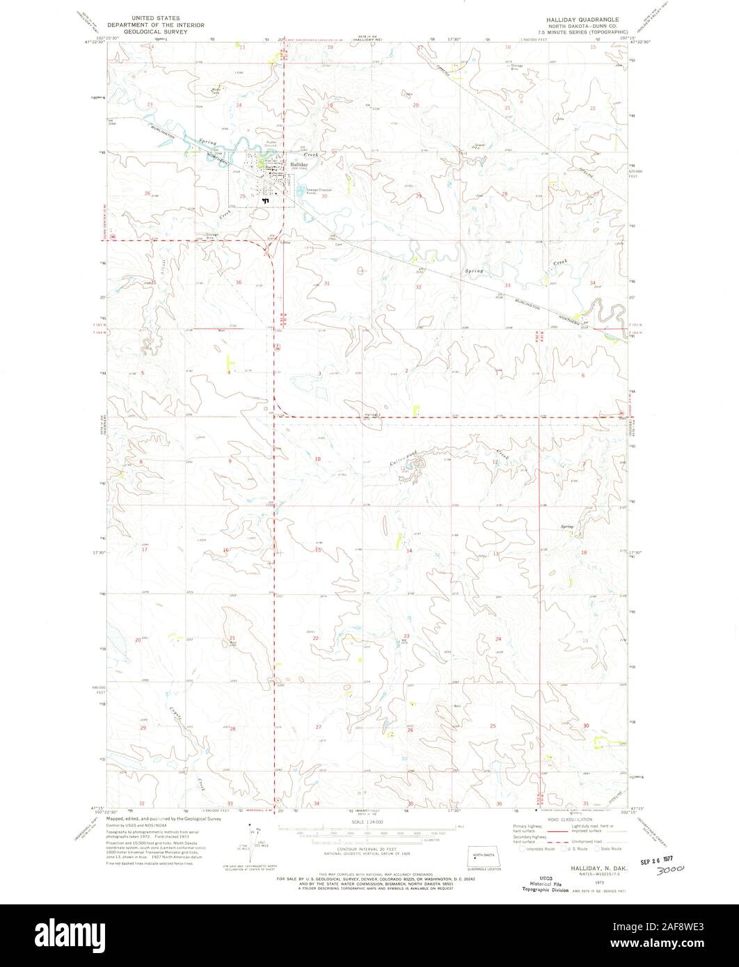 Halliday north dakota map hires stock photography and images Alamy