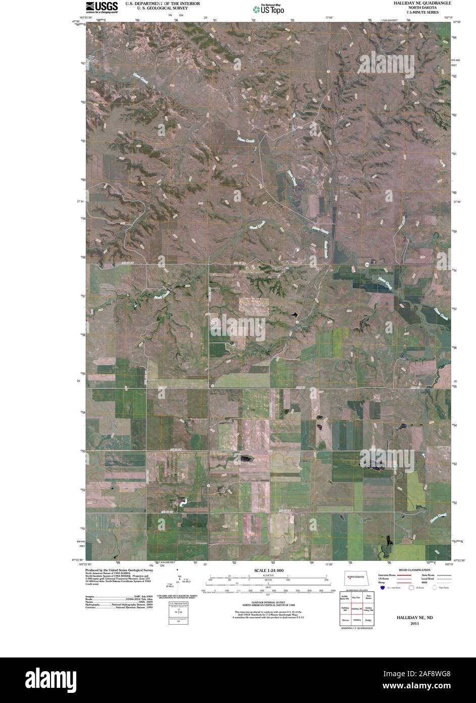 Map of halliday north dakota hires stock photography and images Alamy