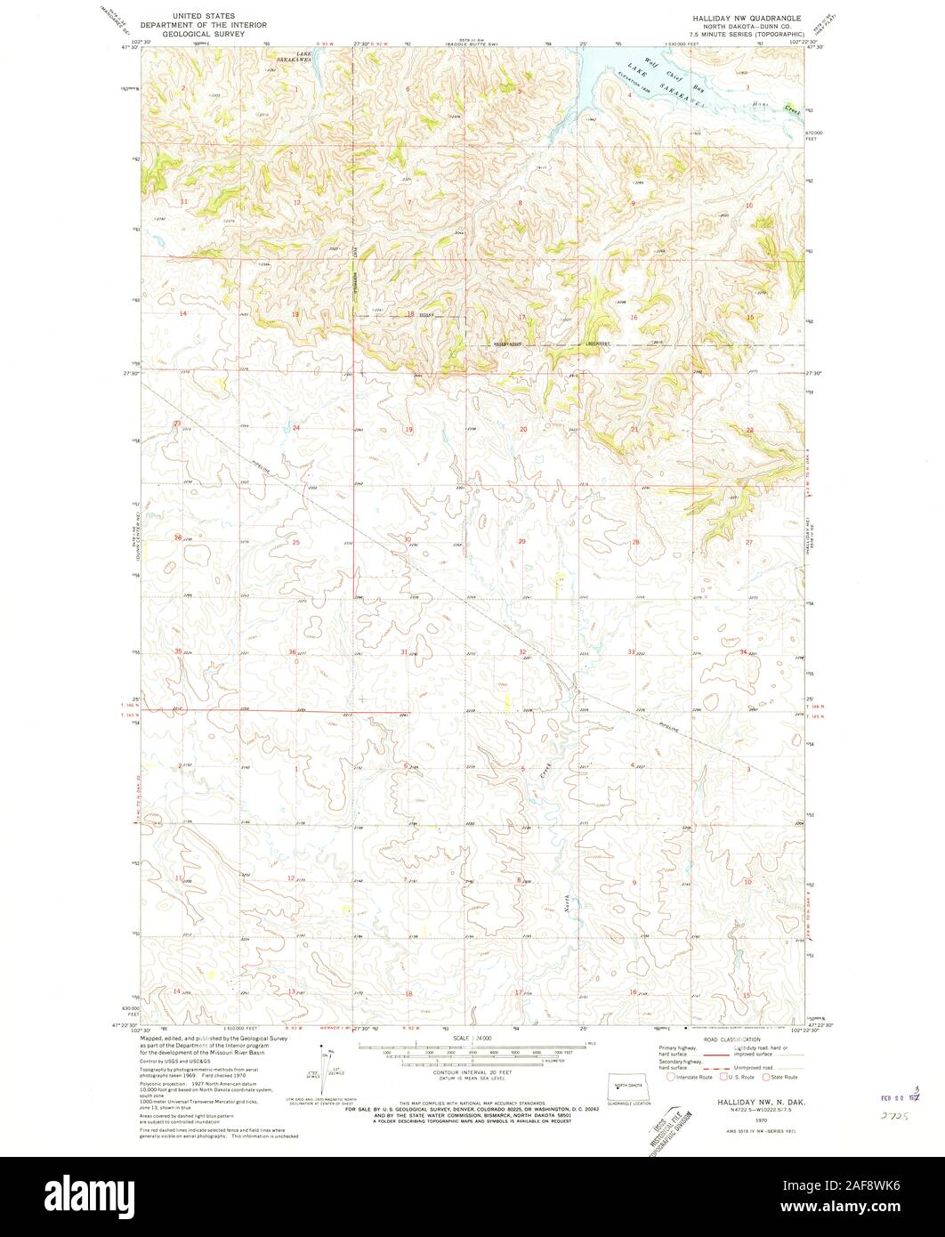 Map of halliday north dakota hires stock photography and images Alamy