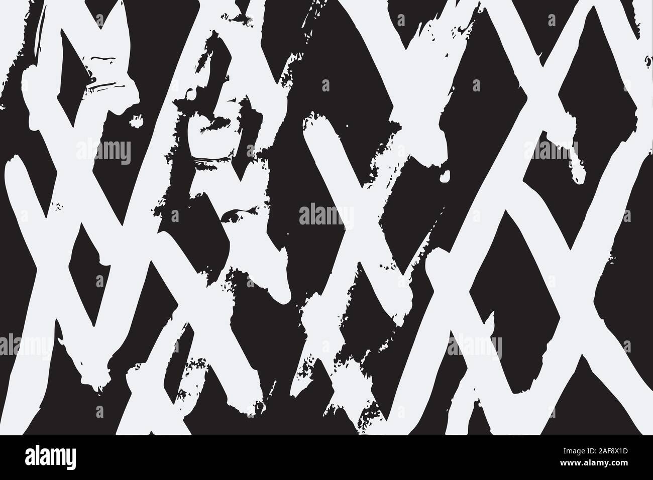 Abstract monochrome image, made with a brush. Stock Vector