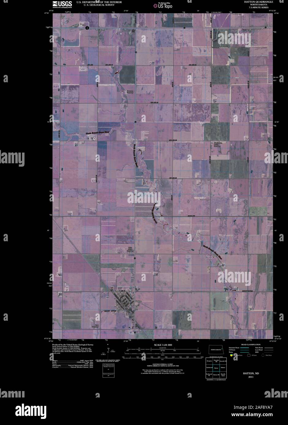 Map of hatton north dakota hires stock photography and images Alamy