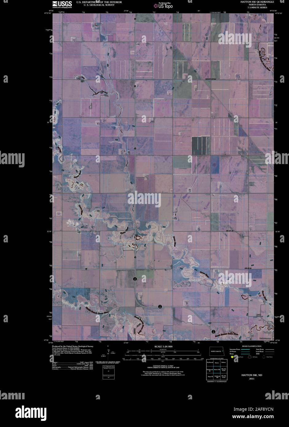Map of hatton north dakota hires stock photography and images Alamy