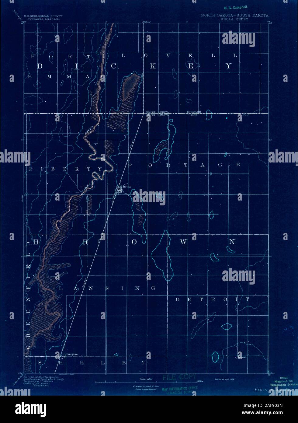 Map of hecla hires stock photography and images Alamy