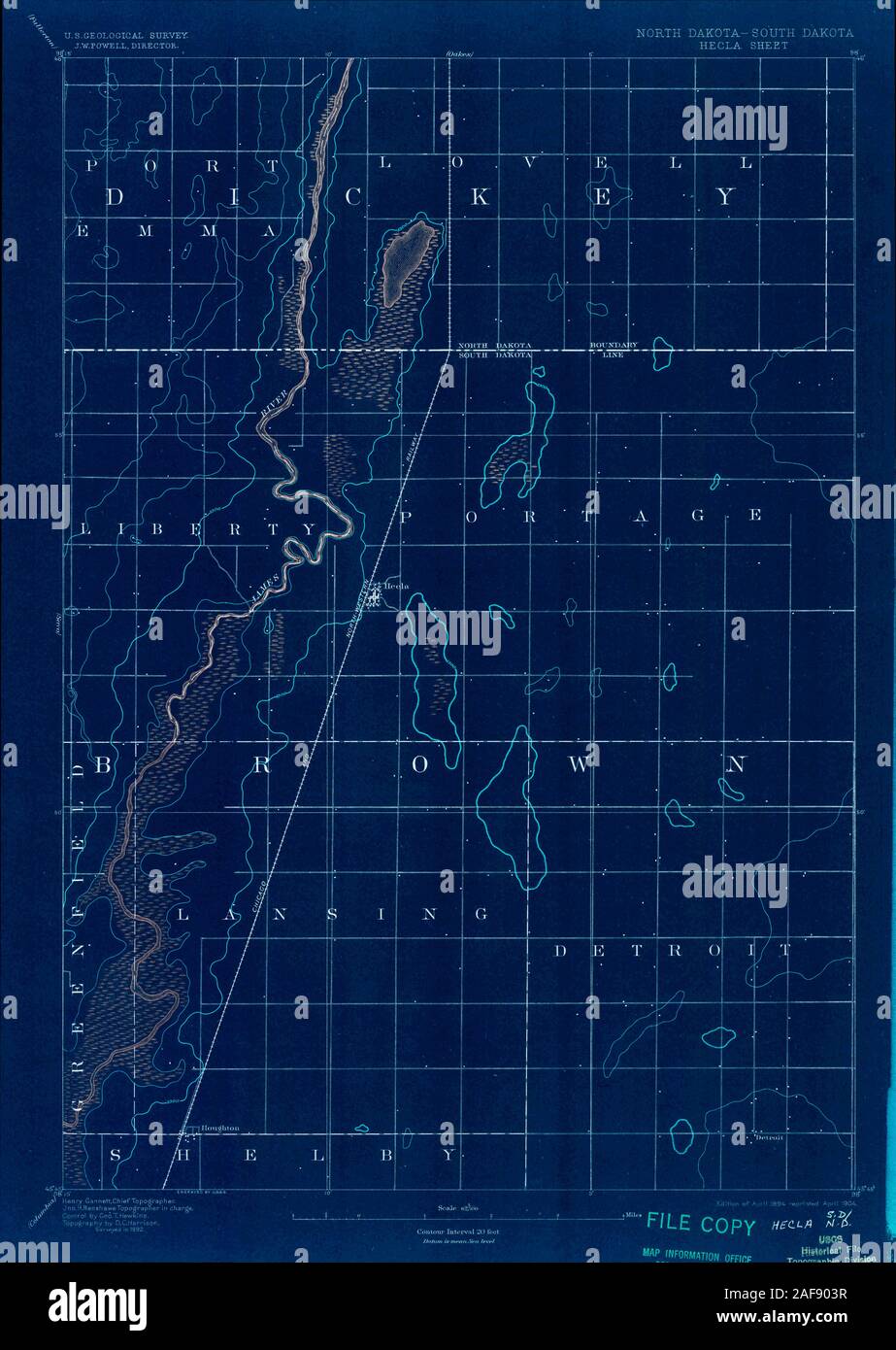 Map of hecla hires stock photography and images Alamy